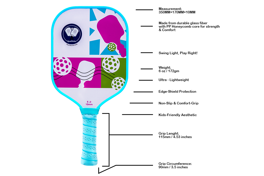 K-Jr. Kids Pickleball Paddle: Lightweight, Durable, and Perfect for Young Champions